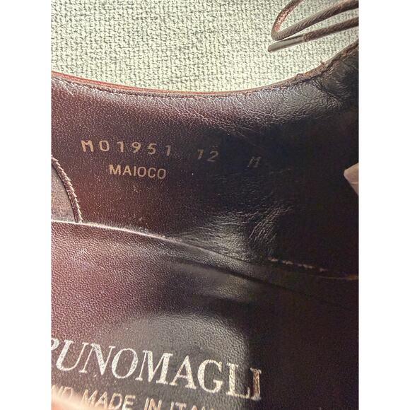 Bruno Magli Adriano Leather Cap Toes Oxford Shoe Men's 12 Brown Classic Elegant - Picture 11 of 11